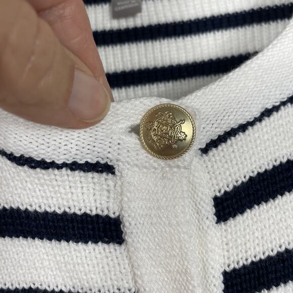 J.Crew Emilie Sweater Lady Jacket Women’s M Navy White Stripe Classic Nautical - Picture 5 of 11